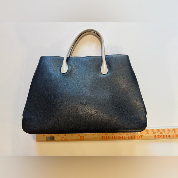 RARE Kesslord Paris France ๐ซ๐ท Leather Stylish Black and White Tote Bag Handbag - Picture 15 of 17